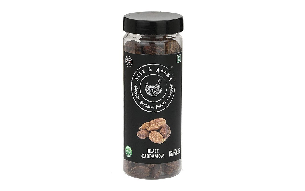 Salz & Aroma Black Cardamom    Plastic Jar  100 grams